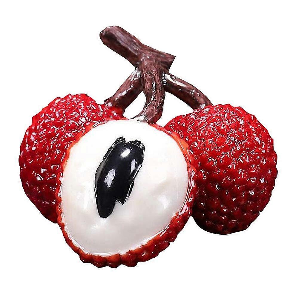 Kung Fu Tea Tray Pet Color Changing Tea Ornament Tea Tray Pet Accessories Resin Lychee A02