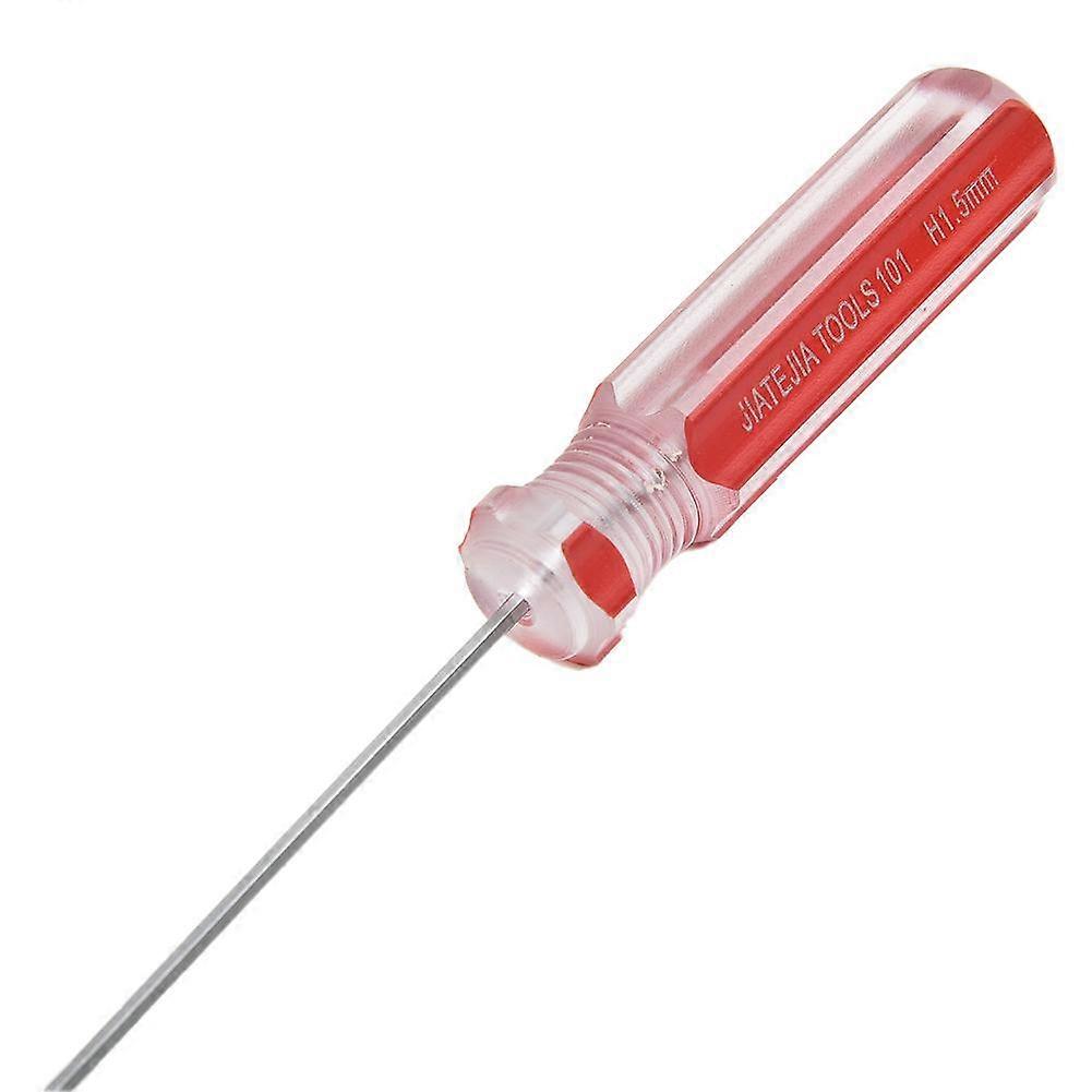 Models Hexagon Screwdriver Silver+Red Single Flat Head Hex Steel