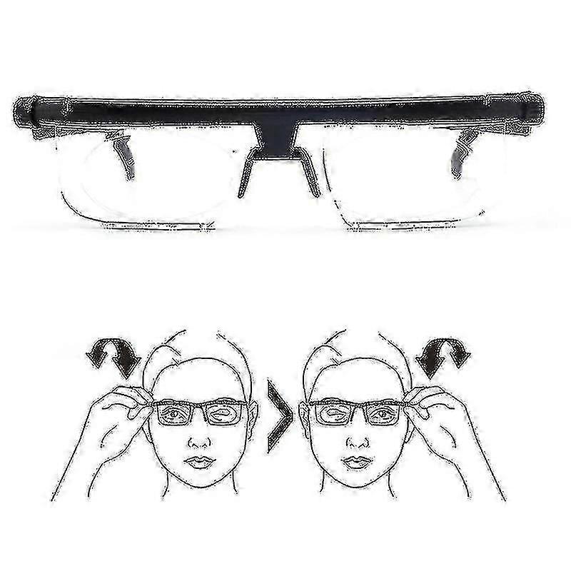 Adjustable Glasses Dial Vision Variable Focus Eyewear Distance Reading (2pcs)