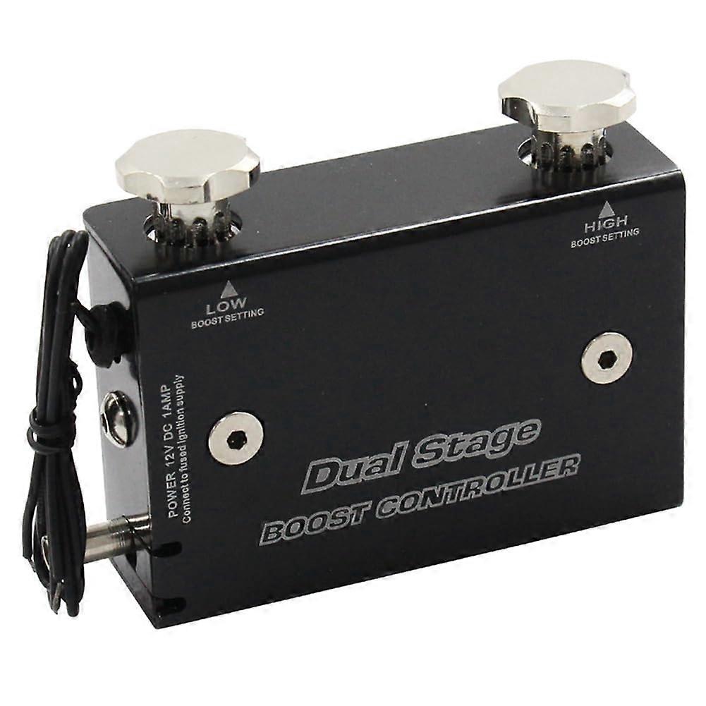 Universal Electronic Adjustable Dual-Stage Turbo Boost Controller Kit with PSI Setting and Switch 1-30 PSI Compatibility
