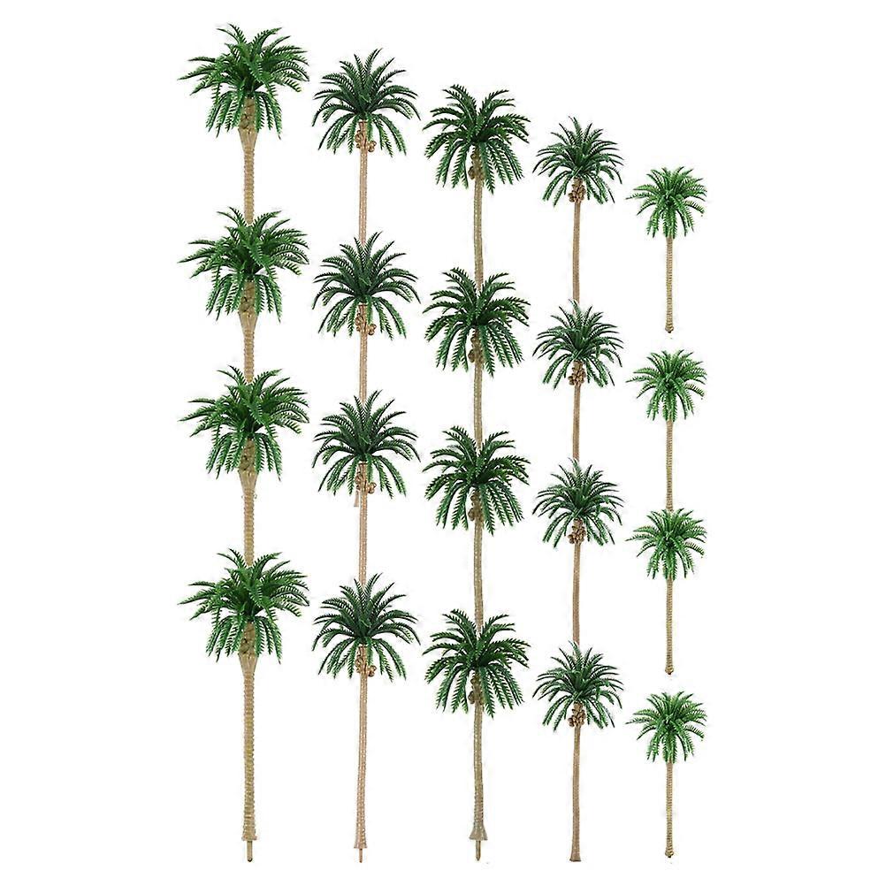 1 Set Miniature Artificial Palm Trees Lifelike Scenery Landscape Decor for Office Faux Plants Terrarium Container Craft
