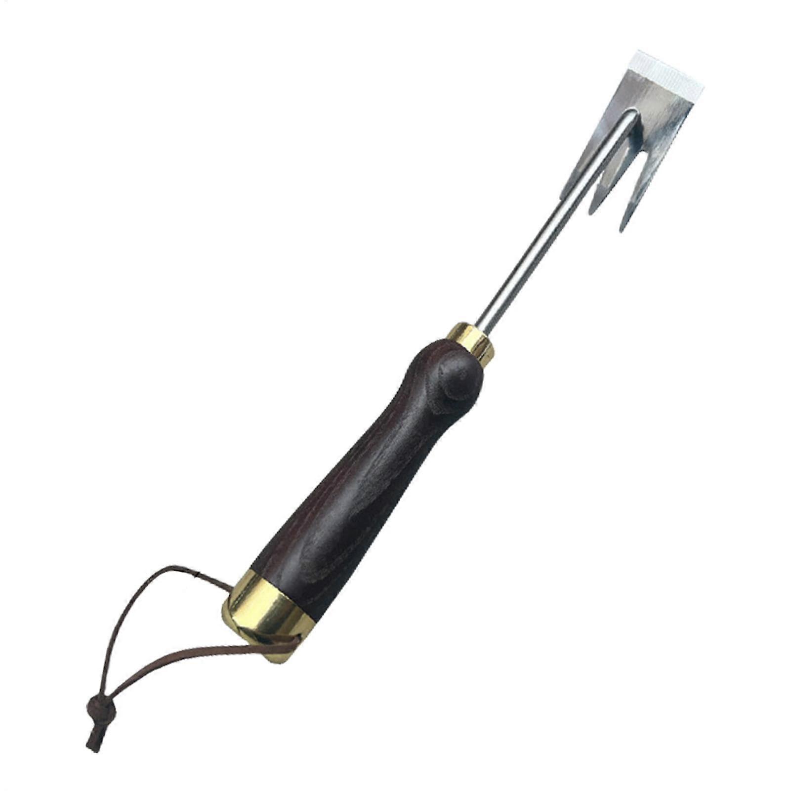 Garden edging strip, hand weeder Manganese steel grass scraper THREE teeth tool