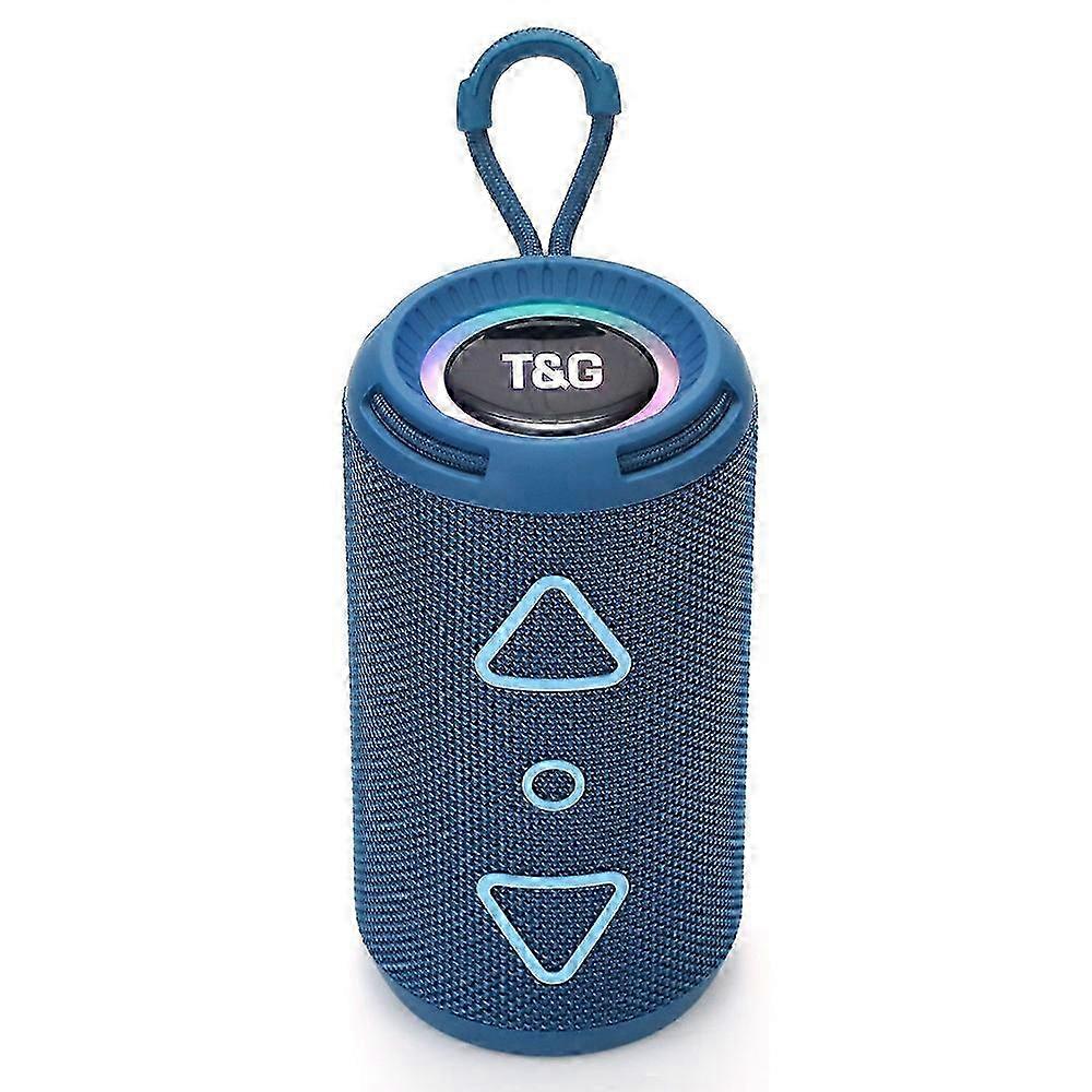 Portable RGB Light Sound Column Bluetooth Speaker for Outdoor Sports - Blue