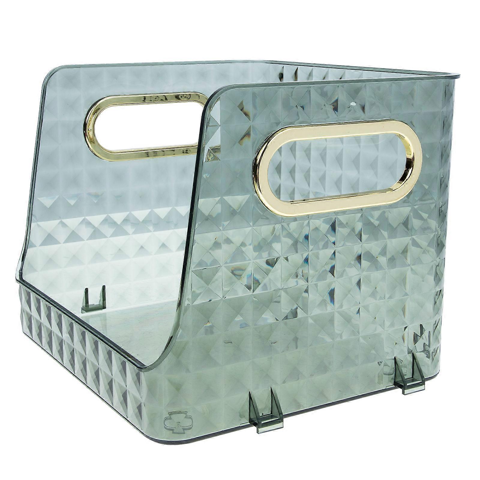 Desktop Organizer Box Storage Case For Organizing Small Items At Home Light Green Clear Design Suitable For Women 1Set