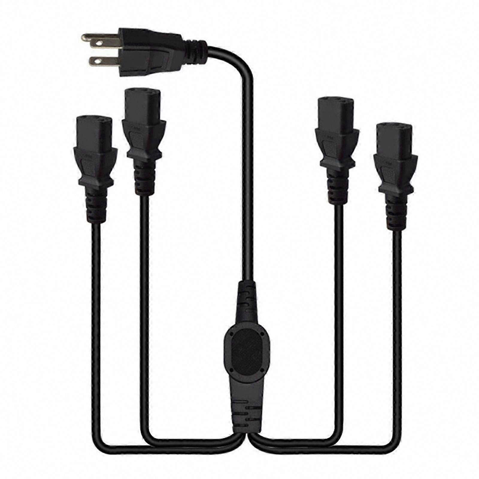 Câble adaptateur US NEMA 5-15P vers 4x IEC320 C13, cordon de convertisseurs de puissance 5-15P vers C13 mâle vers femelle