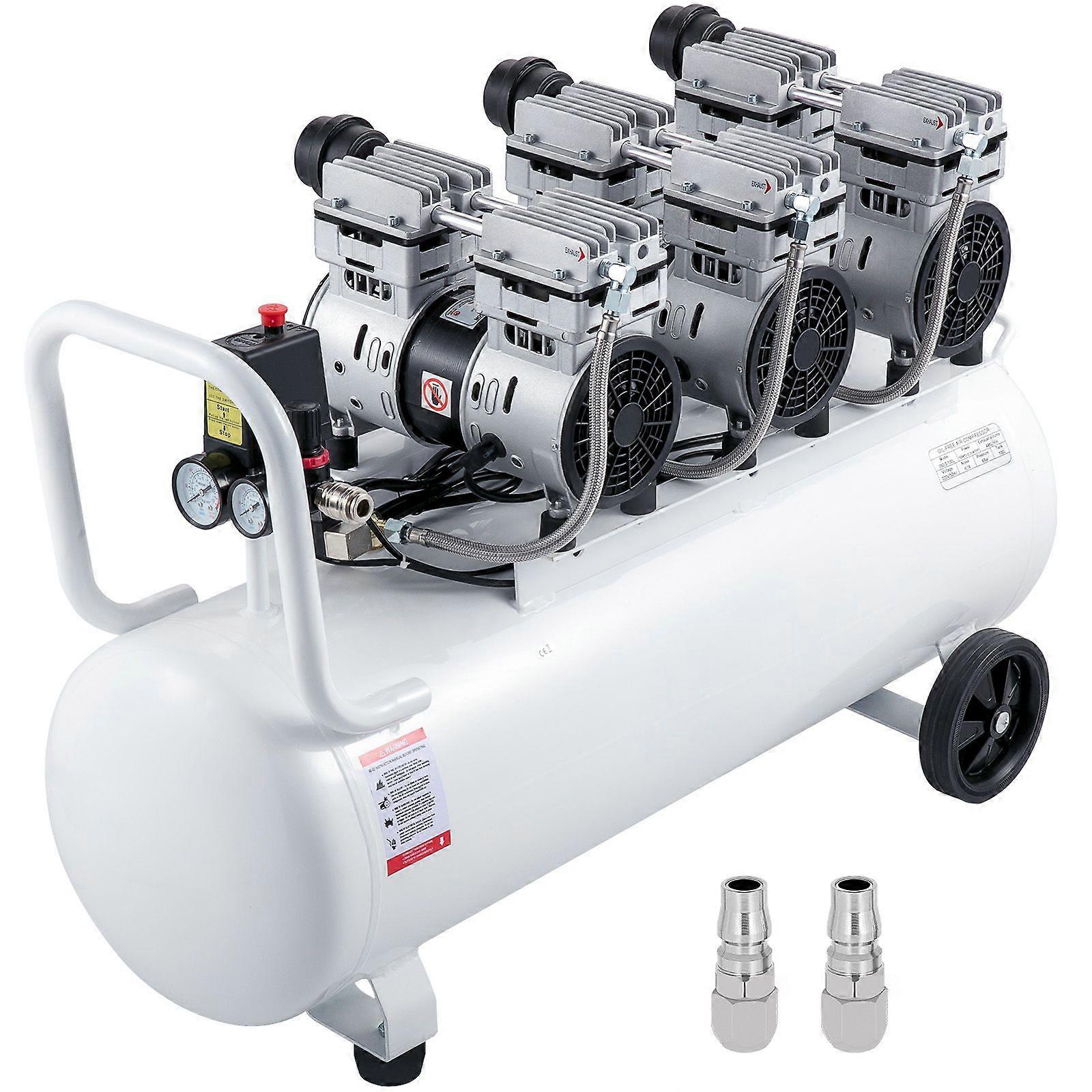100L ilmakompressori 58db erittäin hiljainen öljytön kotiin 2.2KW