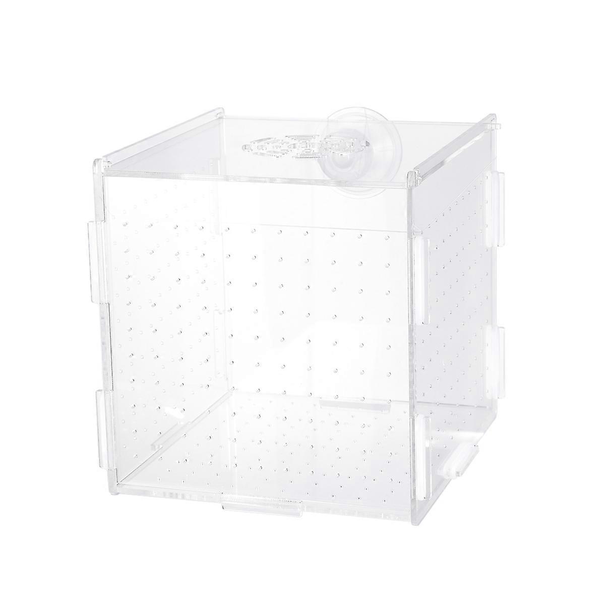 Aquarium Hatching Box For Aquarists Featuring A Clever Floating Acrylic Cover To Prevent Fish Escape Available In Clear Finish 1Set