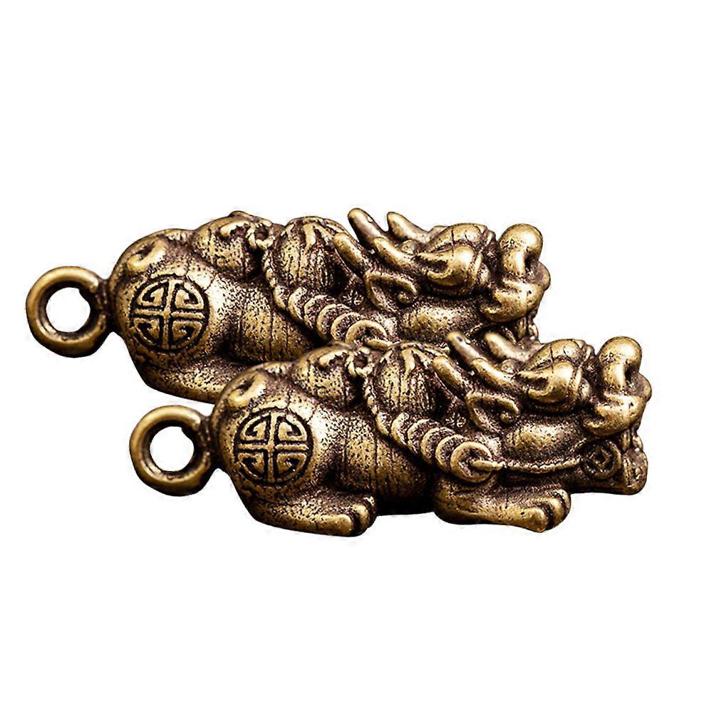 Golden Copper Ornament for Decor with Compact Size 2Pcs