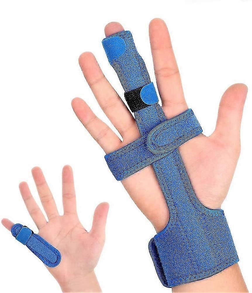 Finger Splint Support With Wrist Brace, Adjustable Trigger Finger Straightener For Index, Pinky, Ring, Middle Finger Of Left Right Hand, Knuckle Prote