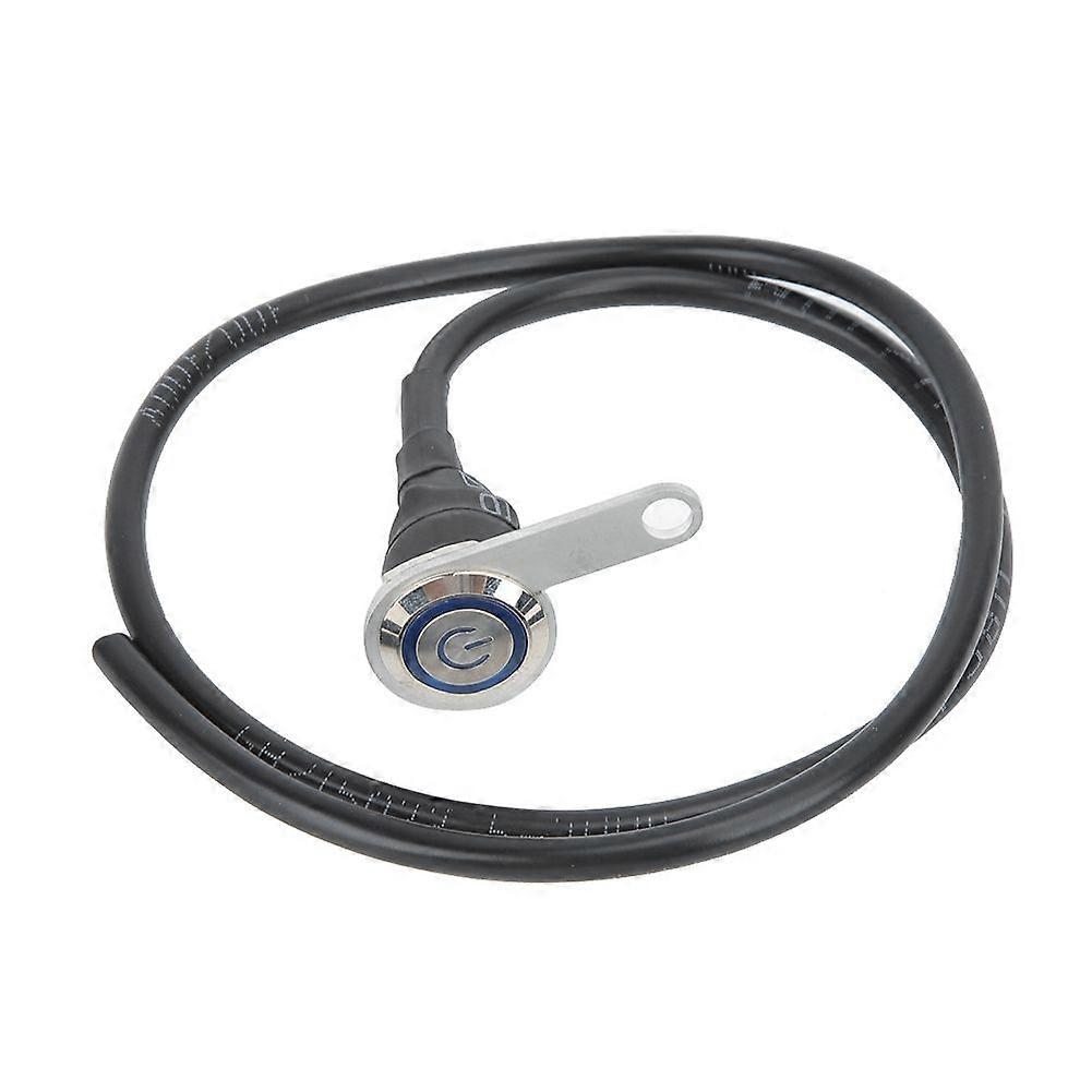 interruptor de manillar de motocicleta botón de encendido de acero inoxidable de 22 mm