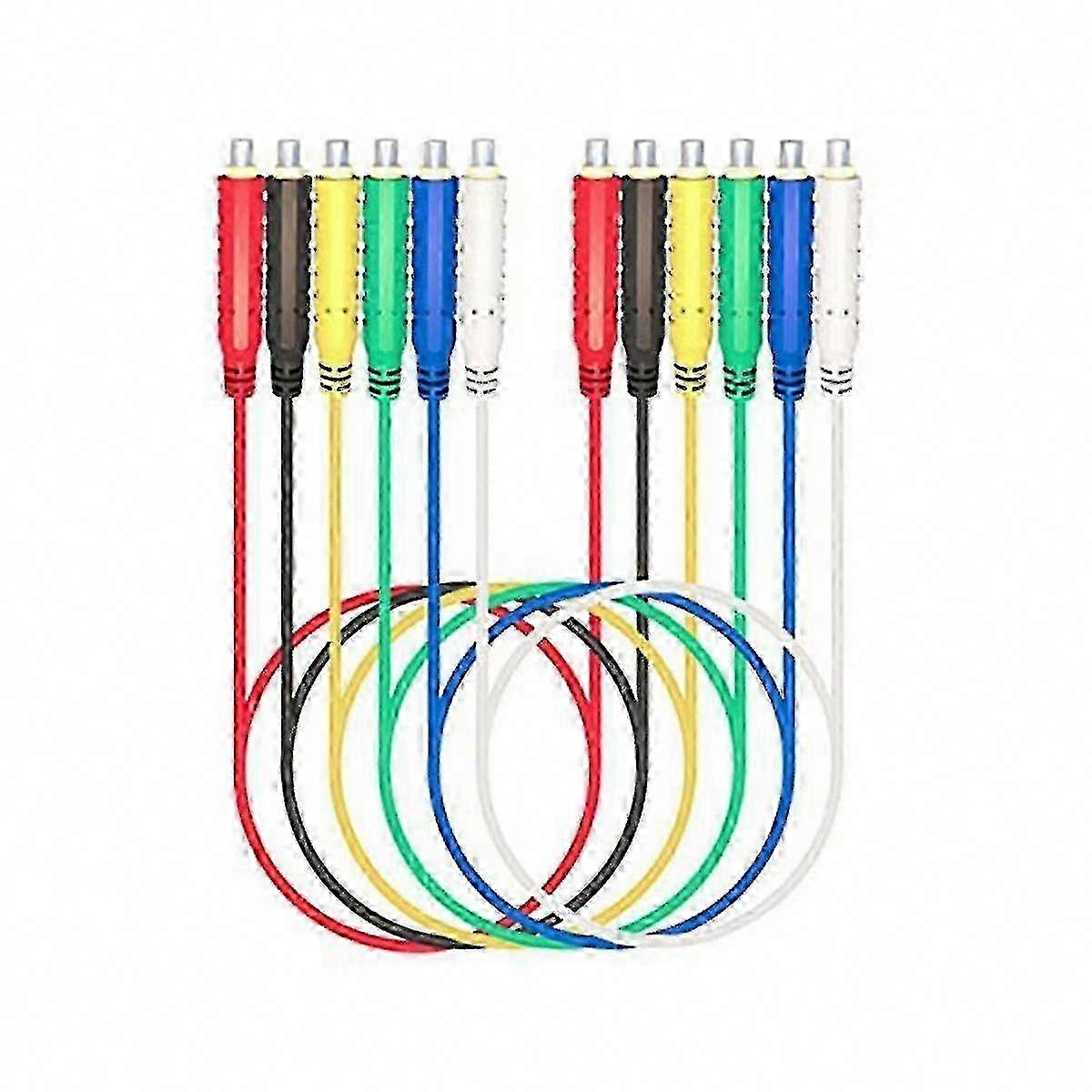 6pcs Magnetic Test Leads Silicone Soft Flexible Jumper Wires 30V 5A 3.3ft for Electronics Testing