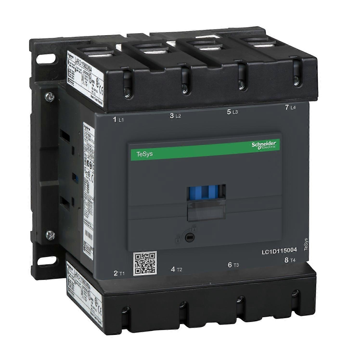 Schneider Contactor 4 Pole 200a 230v Coil Tesys D Lc1d115004p7