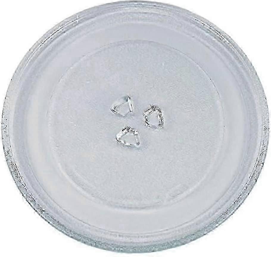24.5cm Universal Microwave Glass Turntable Plate with 3 Support Fixtures Replacement