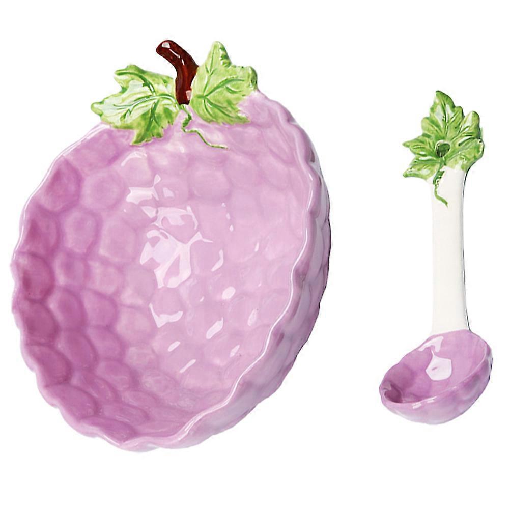 Food Bowl For Children With Grape Motif For Dining Room 300ml Eating 1 Set