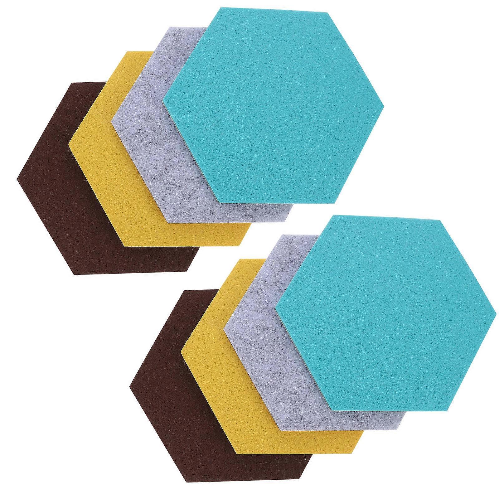Hexagon Felt Wall Board Suitable For DIY Enthusiasts 5.5X4.7X0.2in Multi Color Display Board 8Pcs