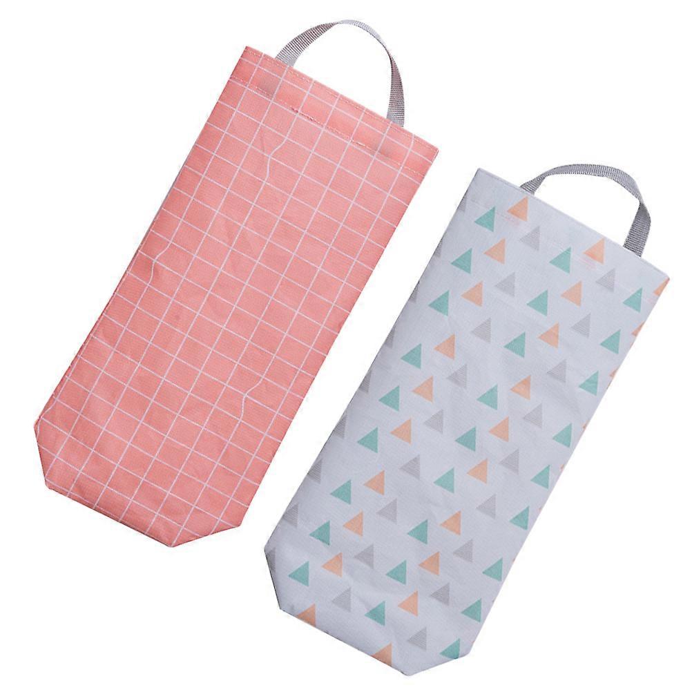 Kitchen Hanging Bag 2Pcs For Home Use Oxford Cloth Assorted Color Efficient Storage Solution