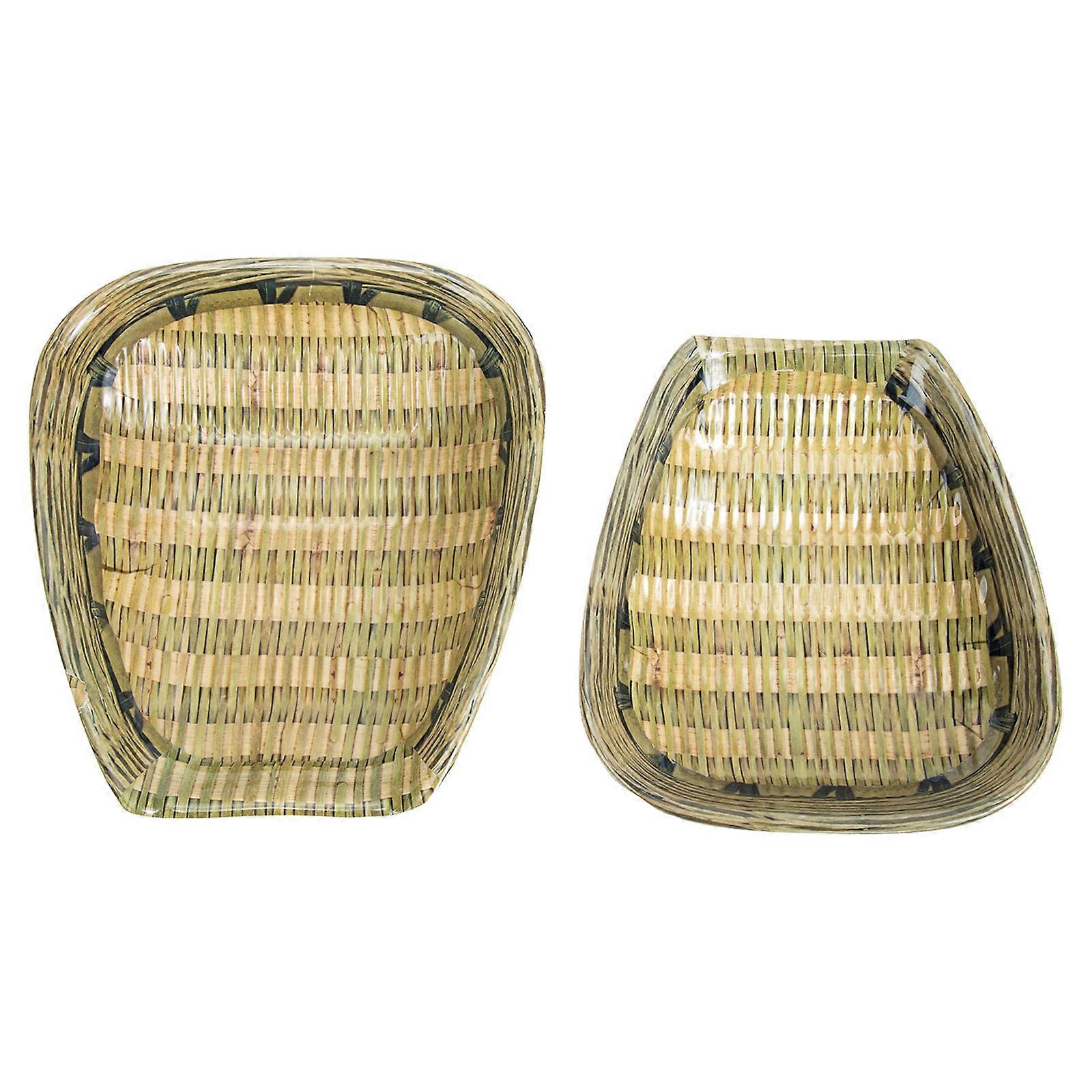 Khaki Food Plate for Home Easy to Clean and Store Lightweight and Portable 2 Pieces