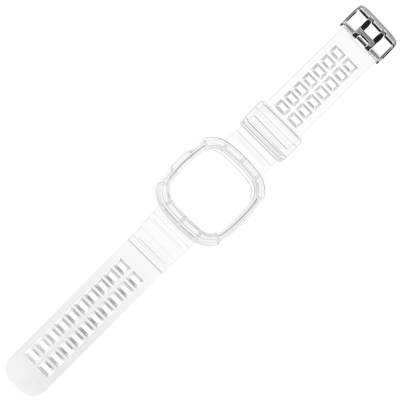 Transparent TPU Wristwatch Band Case Compatible With Fitbit Sense Versa3 Designed For Everyday Use 1Pack