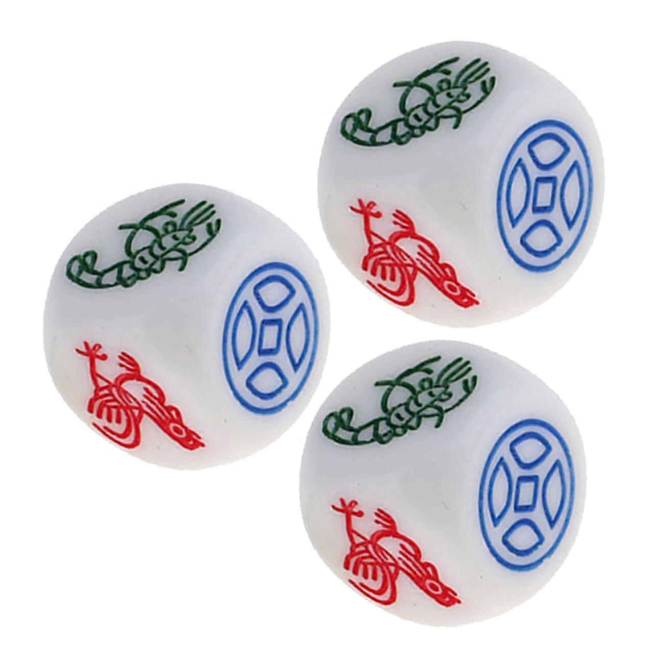 Dice Pack Of 3 Resin Decor Props For Party Board Games And Table Games Cube Dice