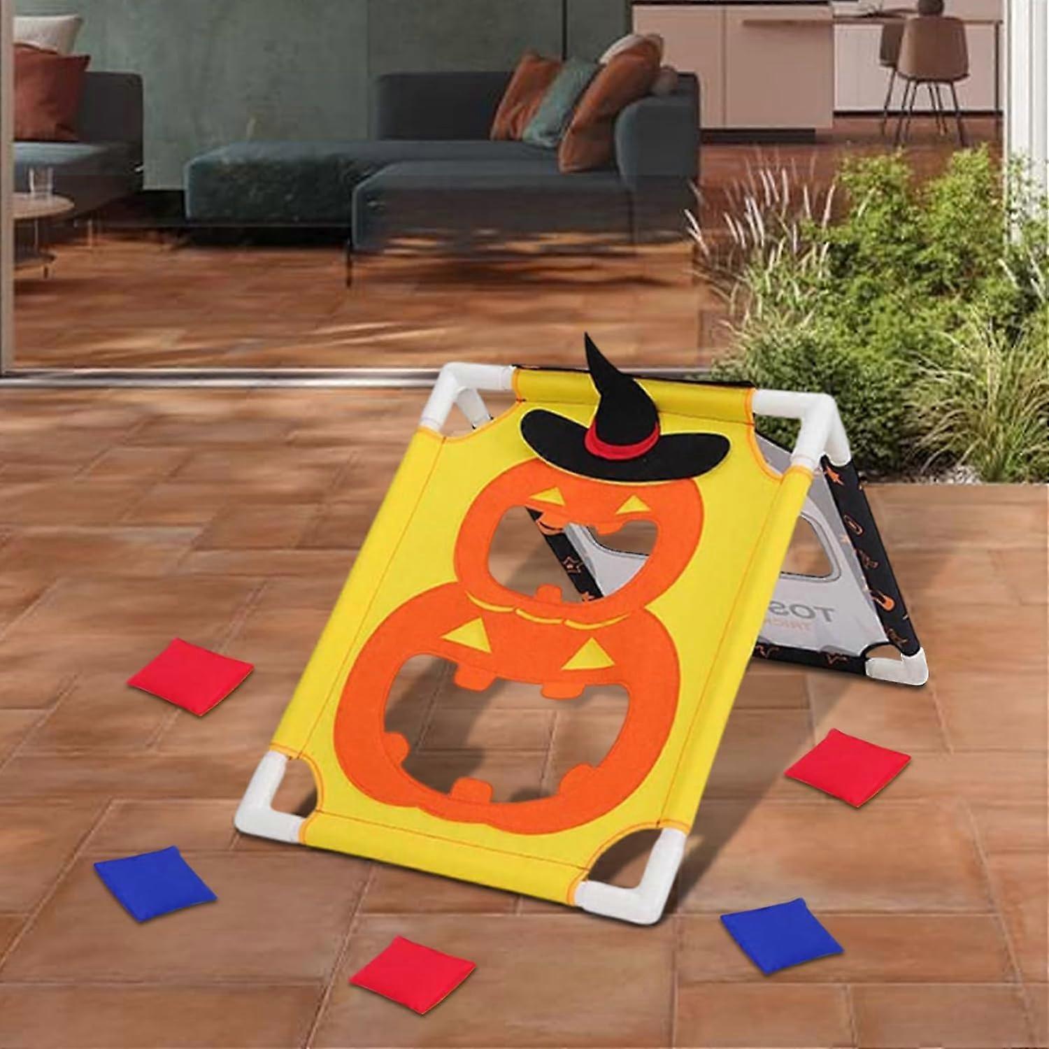 Halloween Bean Bag Toss Game - Double-Sided Board With Bean Bags & Balls For Kids Party Indoor/Outdoor