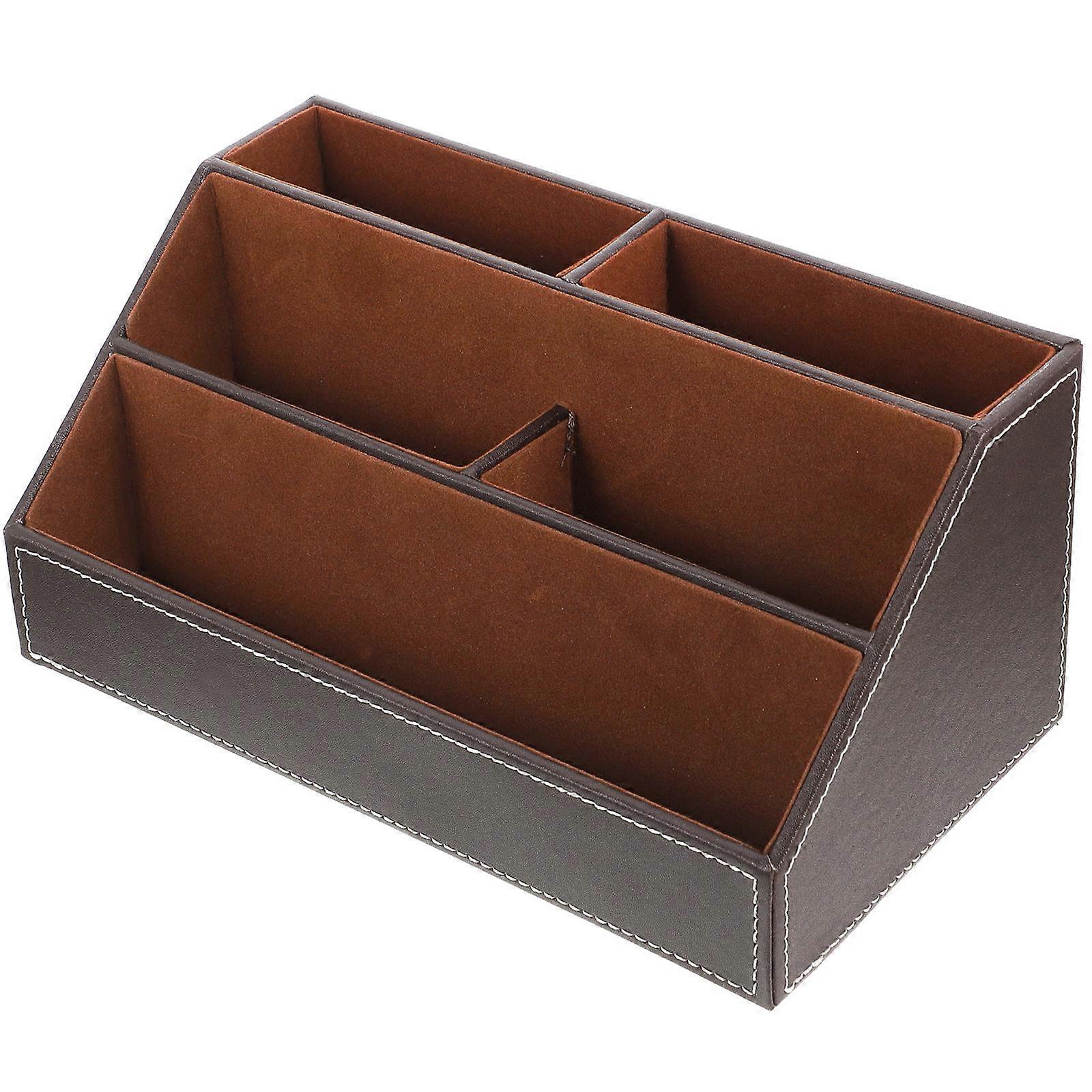 Coffee Desk Organizer with PU for Storage Use in Living .8x4.9 Inches