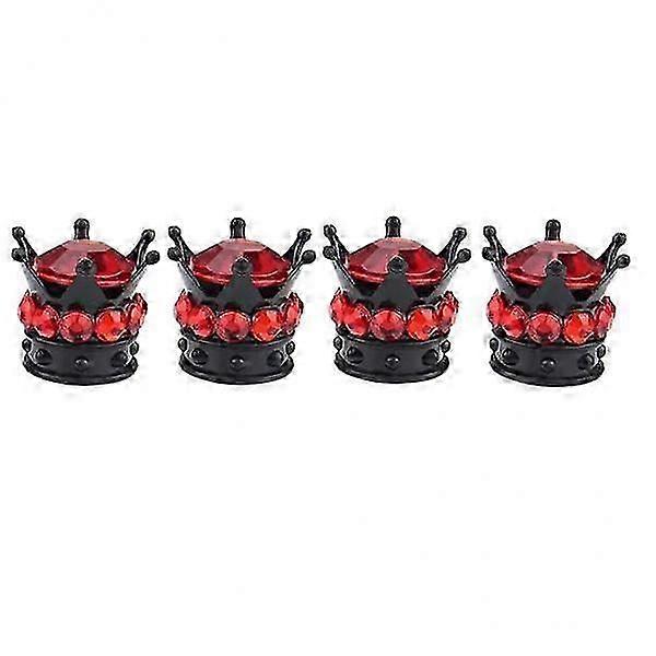5x 4 Pack Valve Stem Caps, 4 Pack Handmade Crown Universal Car Tire Valve Caps