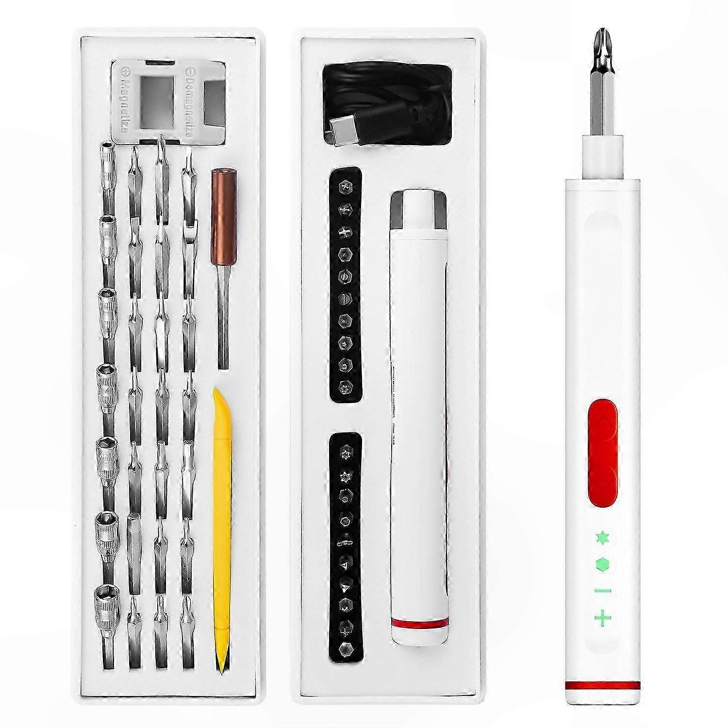 Compact Electric Screwdriver Set with Mini Tools for Home and Office Projects