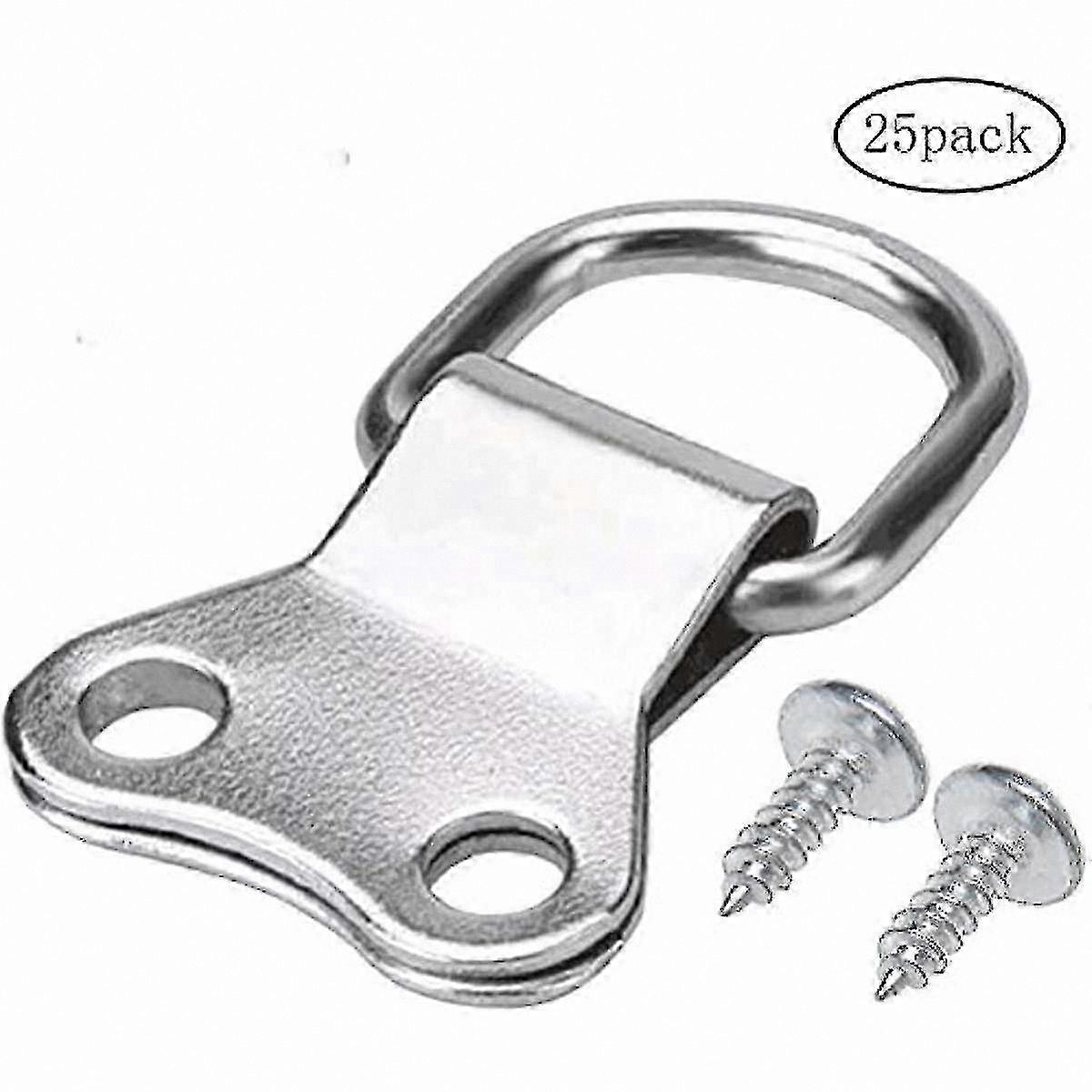 25-Pack D-Ring Hangers for Picture Frames with Screws Included