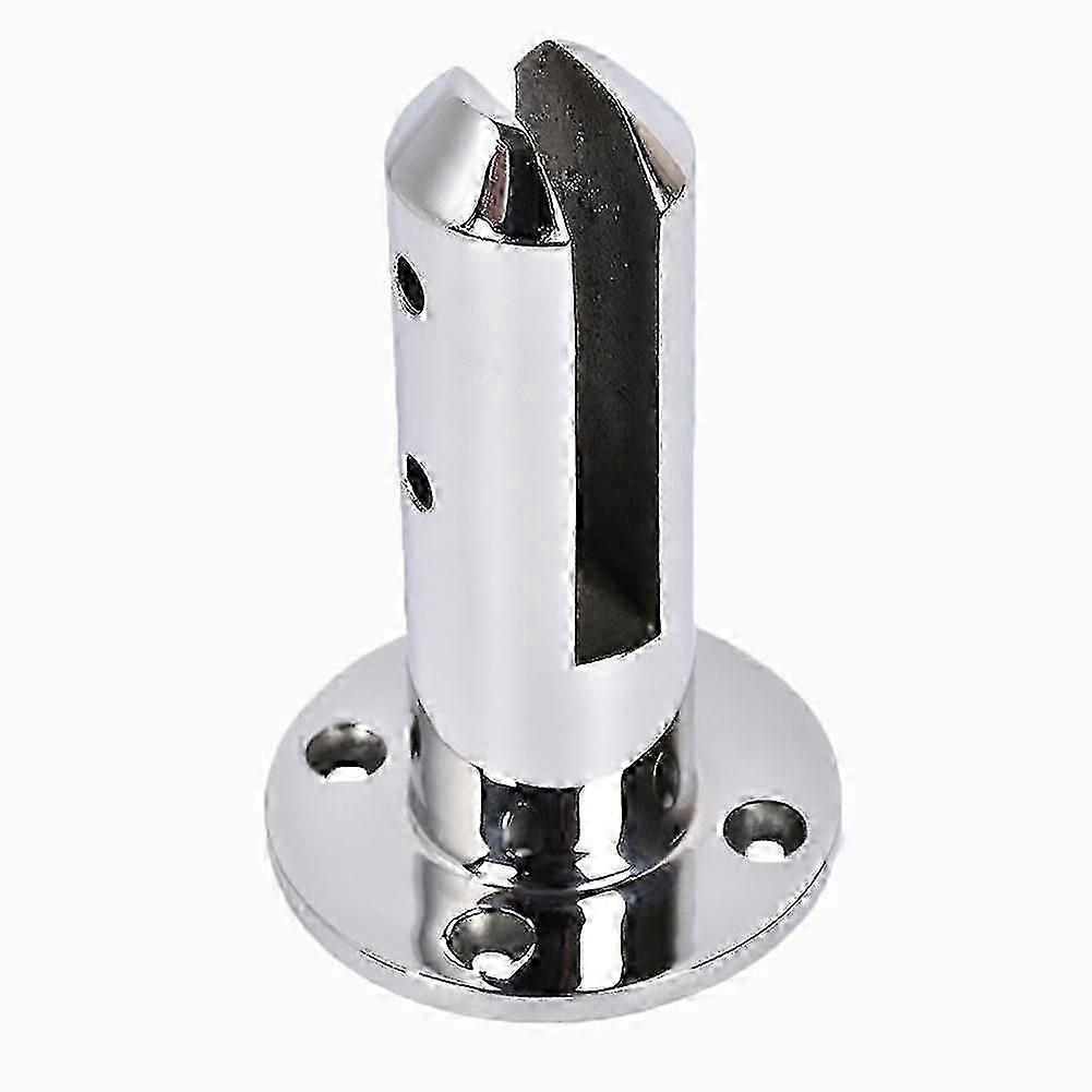 Exquisite 304 Stainless Steel Round Support Bracket for Pool Fence Glass Clamp - Floor Post (for Jikaix)