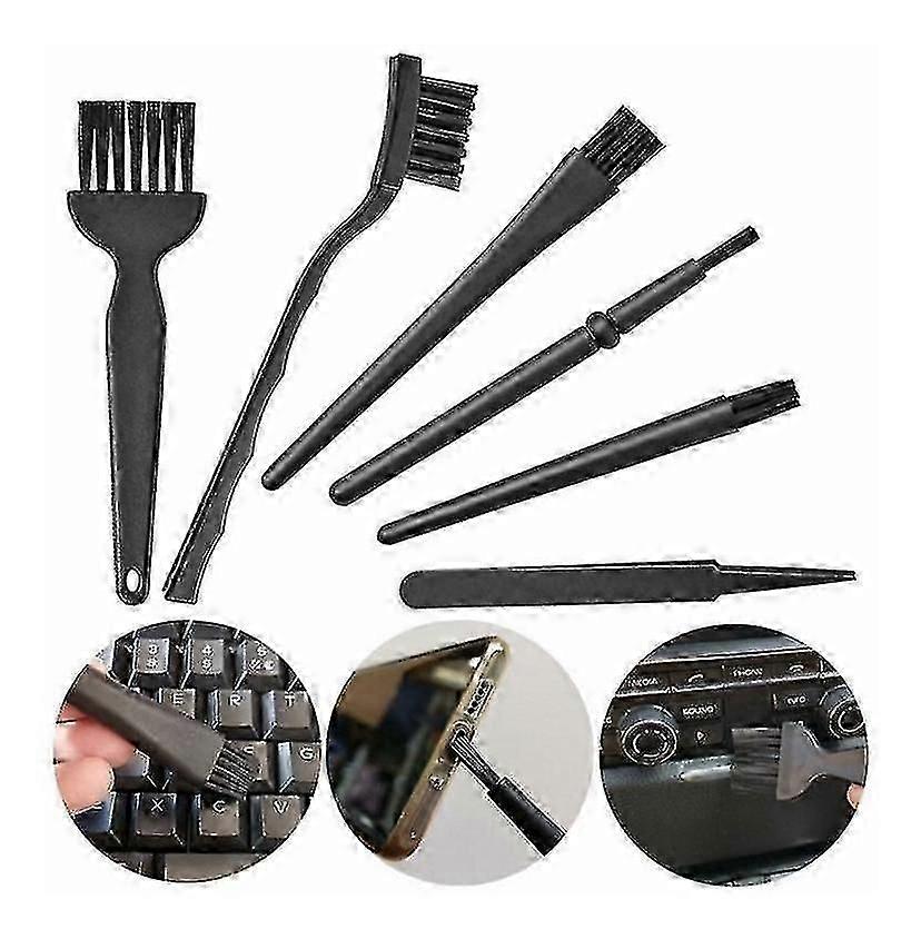 Anti-Static Cleaning Brush Kit - Portable Set for Electronics and Sensitive Surfaces (6 Pieces)