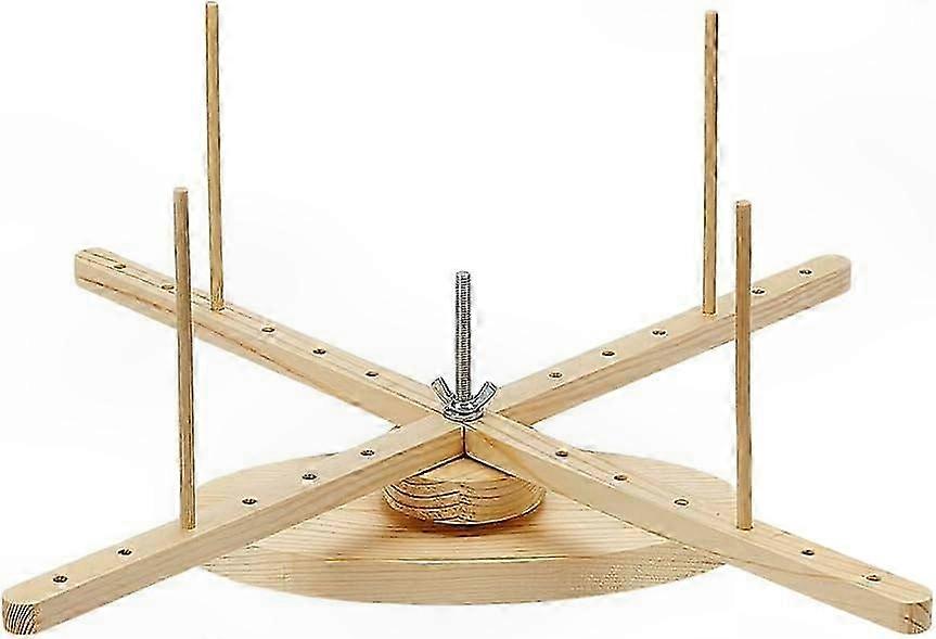 Adjustable Wooden Yarn Swift with Oval Base for Needlecraft Projects