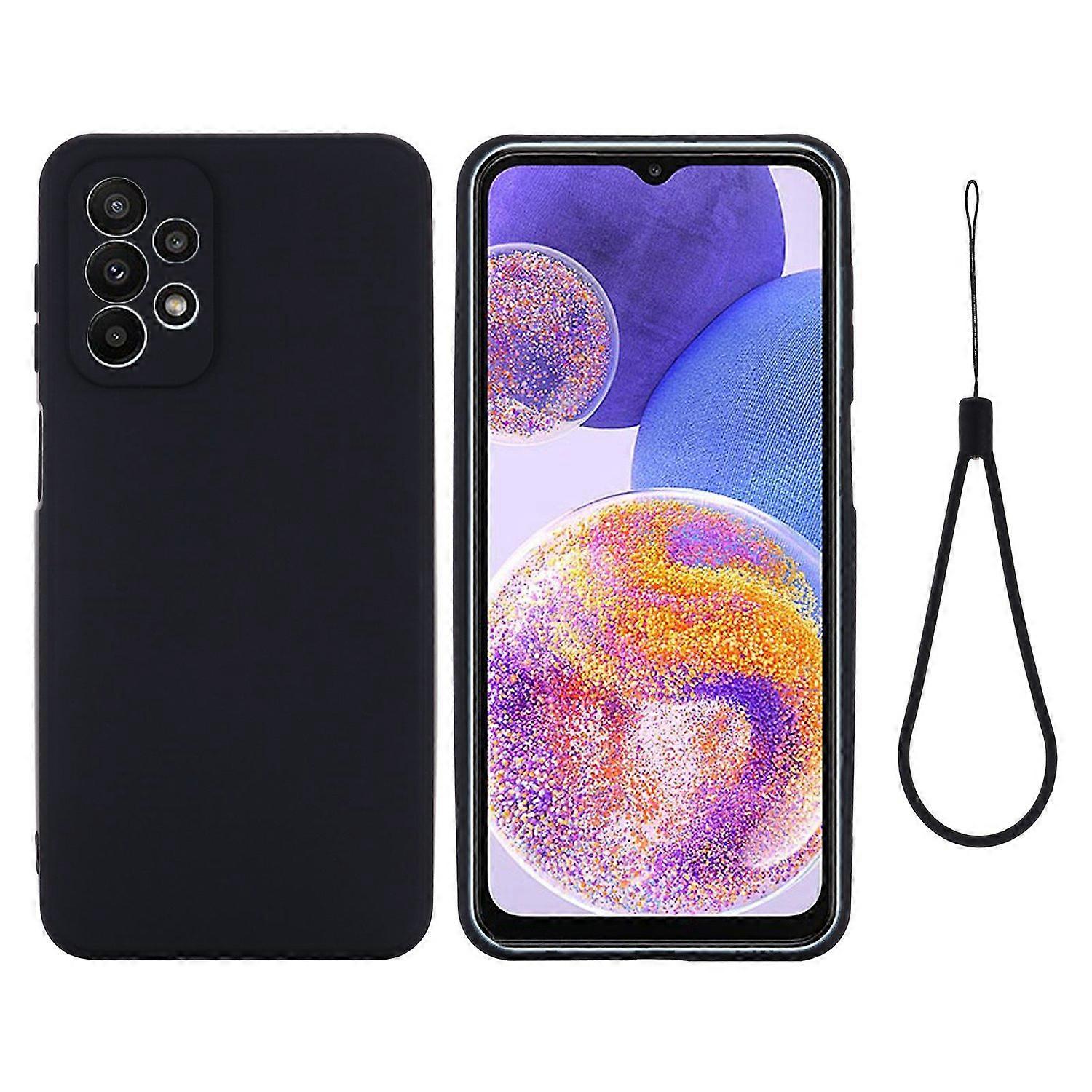 For Samsung Galaxy A23 5G (Global Version) 4G Liquid Silicone Back Cover Soft Microfiber Lining Scra
