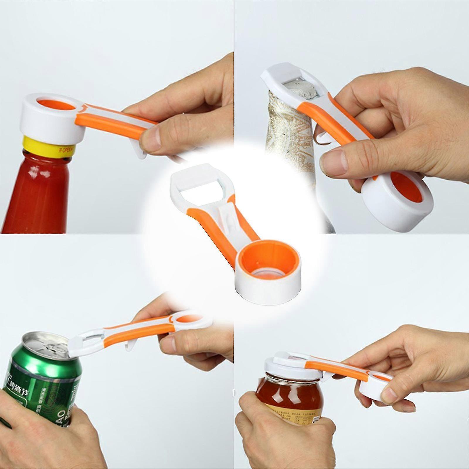 Multi-Function Bottle Opener for Caps, Lids, and Tabs - Durable Grip Design for Easy Use