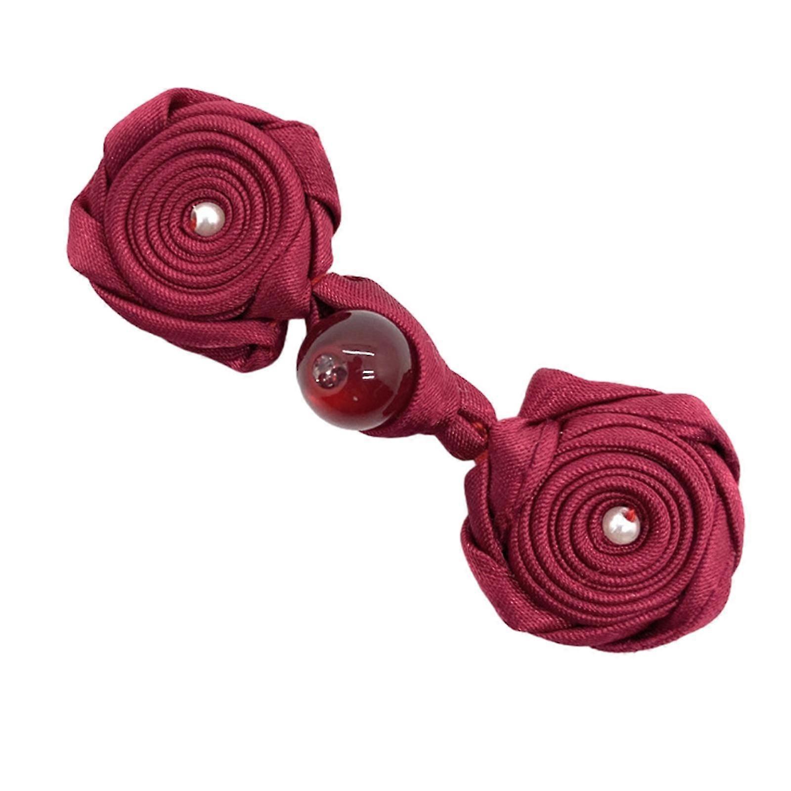 Traditional Chinese Knot Buttons for Cheongsam - DIY Handmade Craft in Festive Date Red