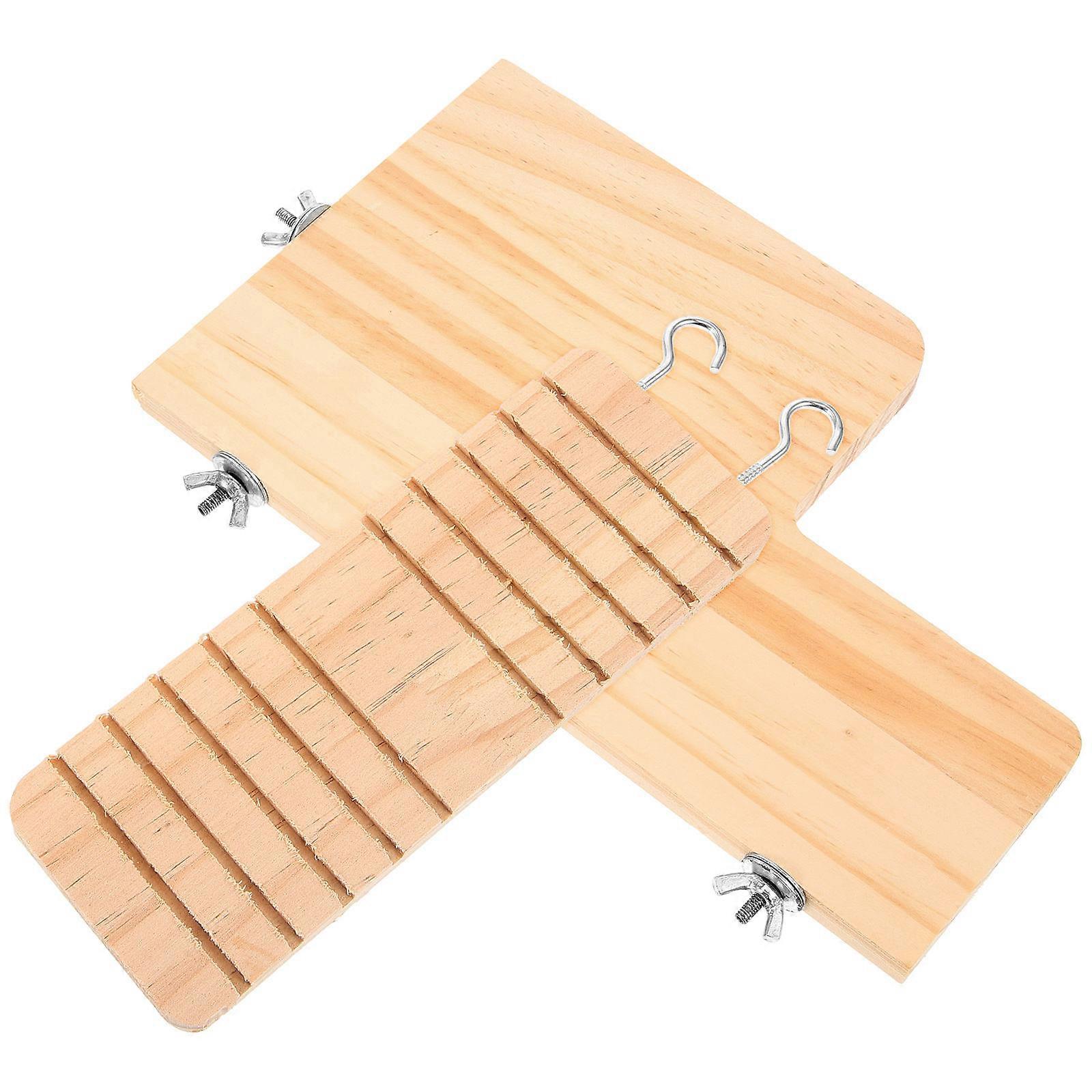 Beige Wood Hamster Platform for Small Pets Durable Fun Toy Encourages Exercise and Mental Health 10.5 x 7.5 Inches