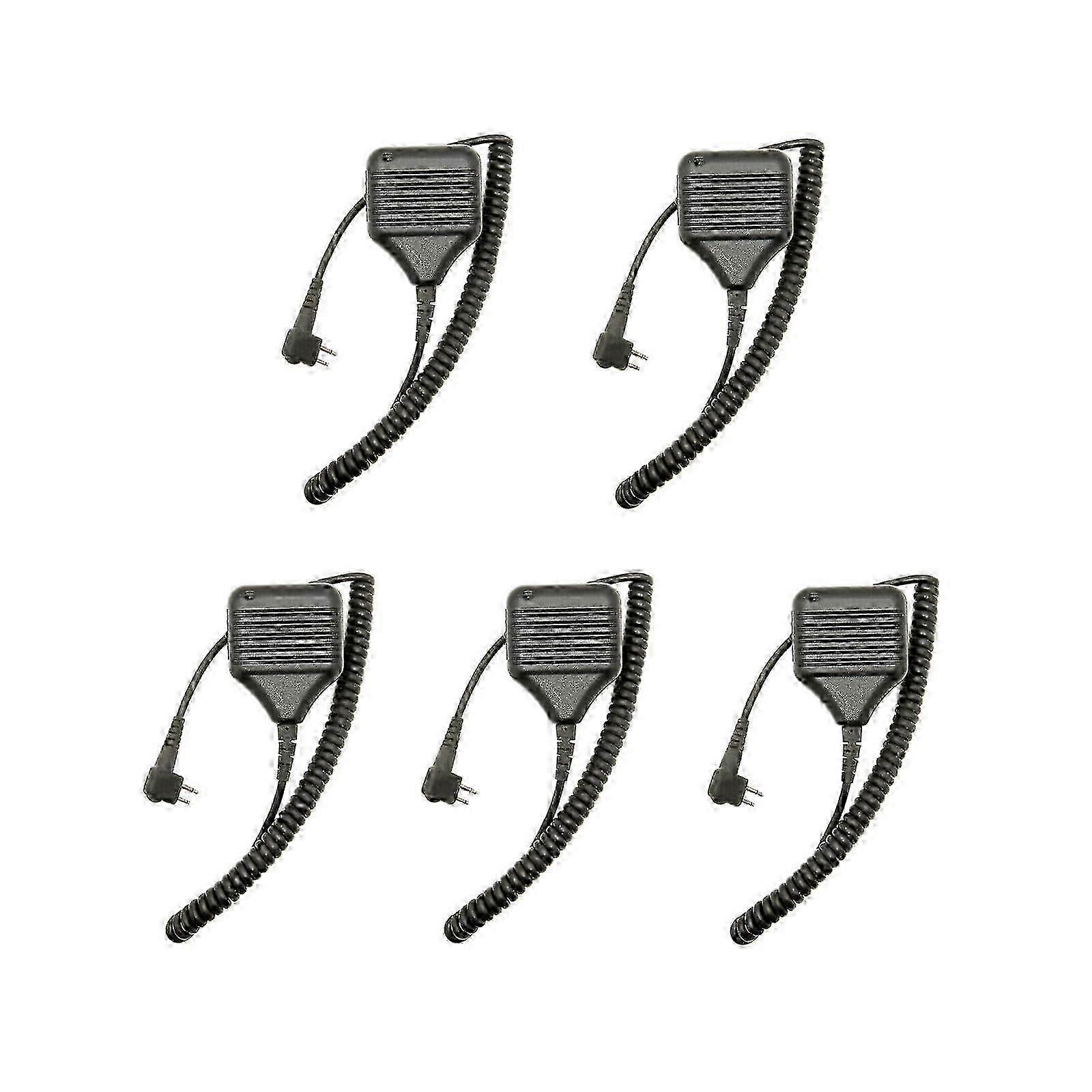 5 Pack HKLN4606 Remote Speaker Microphone Compatible with Two Way Radios - Hands-Free Communication Accessory