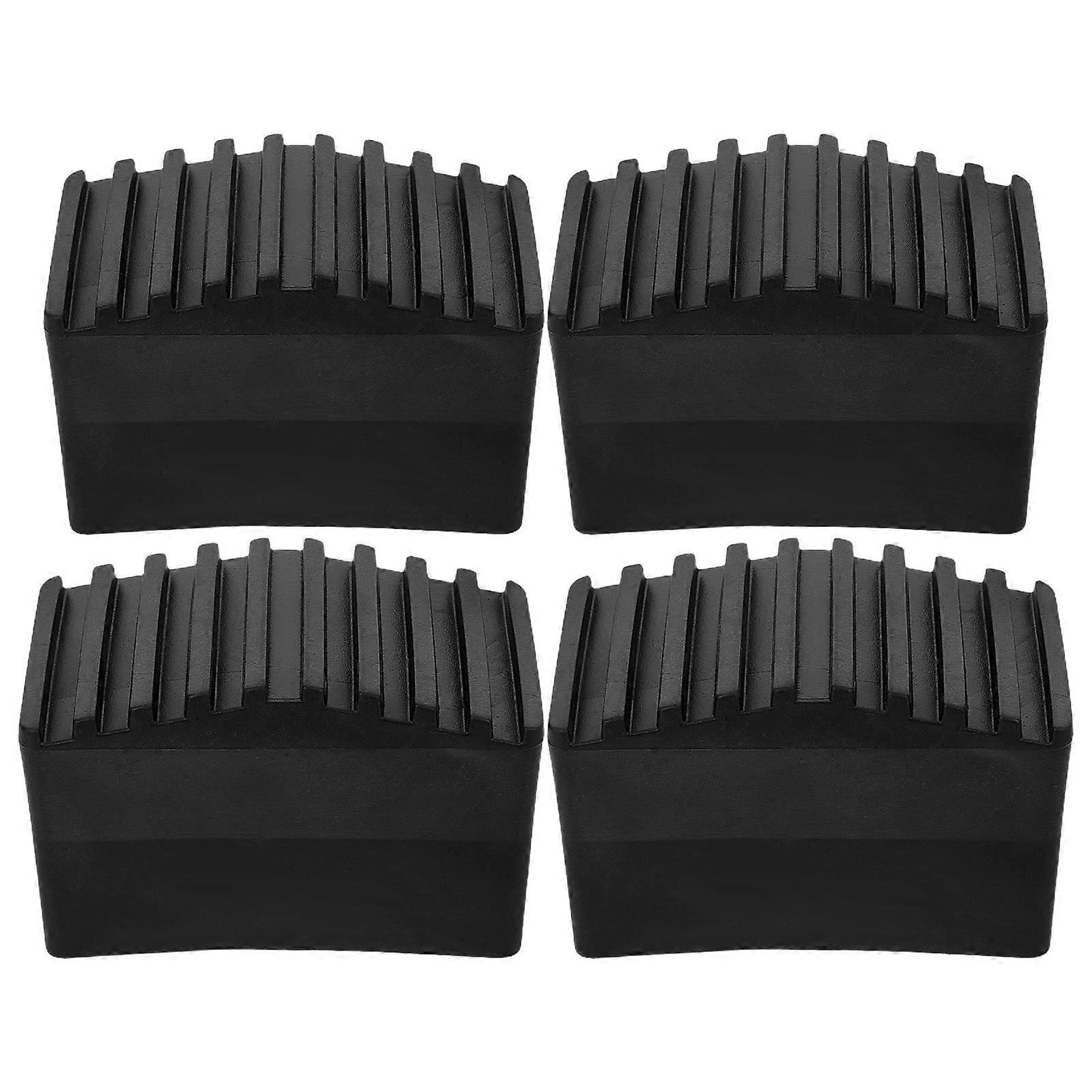 4pcs Non Slip Rubber Ladder Feet Pads for Shock Absorption, Noise Reduction & Skid Cushion Replacement for Extension and Folding Ladders