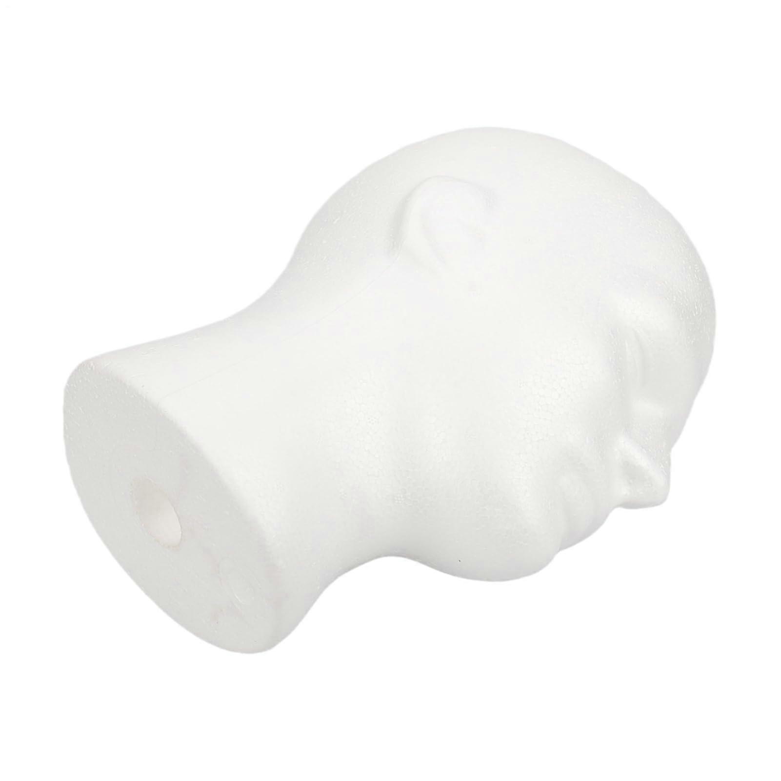 Foam Head for Hat Display, Wig Head Stand, Lightweight Mannequin Base, 9.84 x 5.91 In