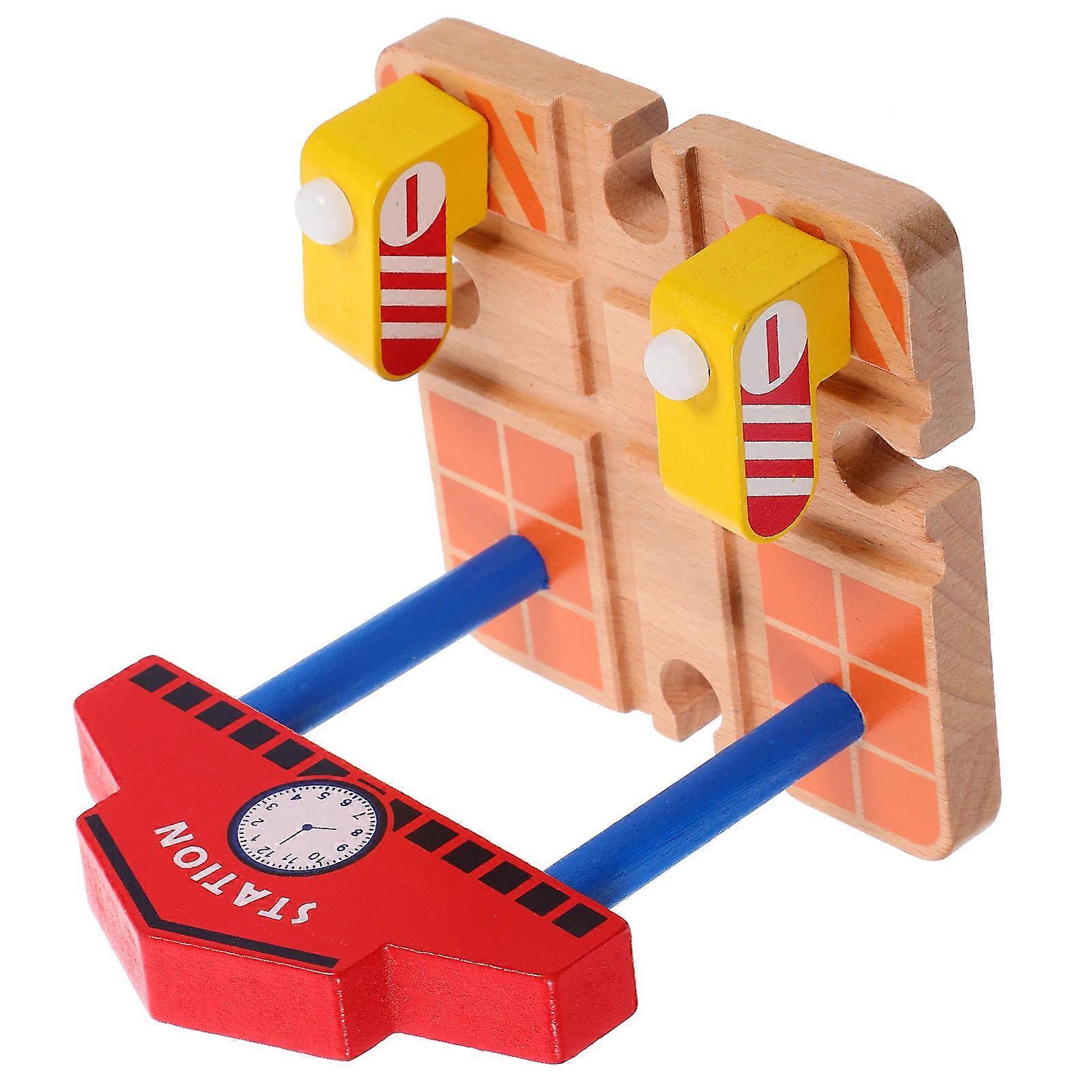 Wooden Railway Station Platform Toy for Kids Safe and Durable 7.8 Inches