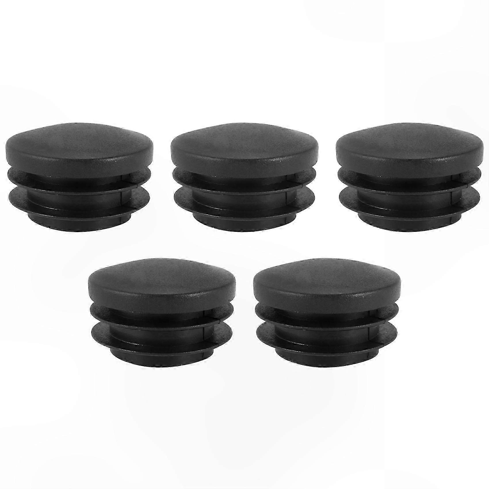 5-Pack Round Tube Inserts with Black End Caps, 35mm Diameter