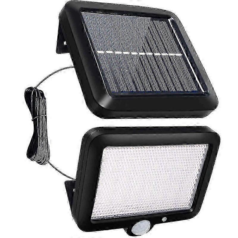 Outdoor Solar Power Wall Light with Motion Sensor - 56 LED Security Night Light & Separable Solar Panel