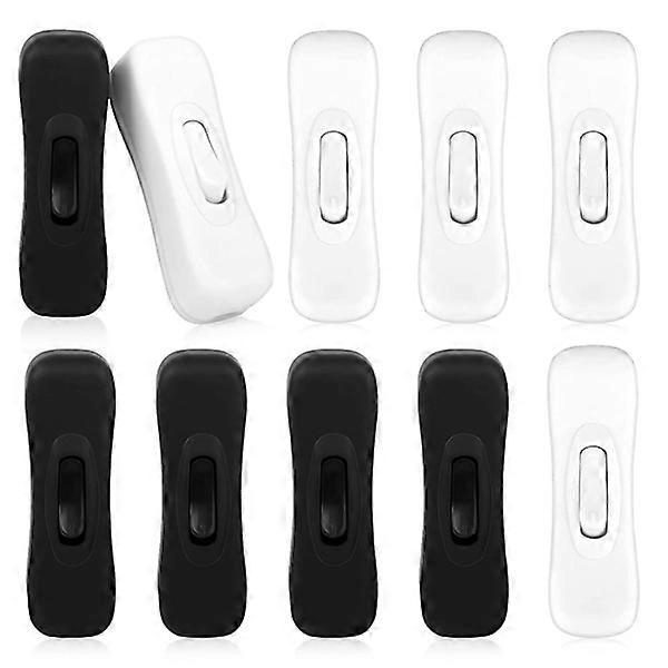 10-pack Black In-Line Cord Switch for Small Appliances and LED Lights