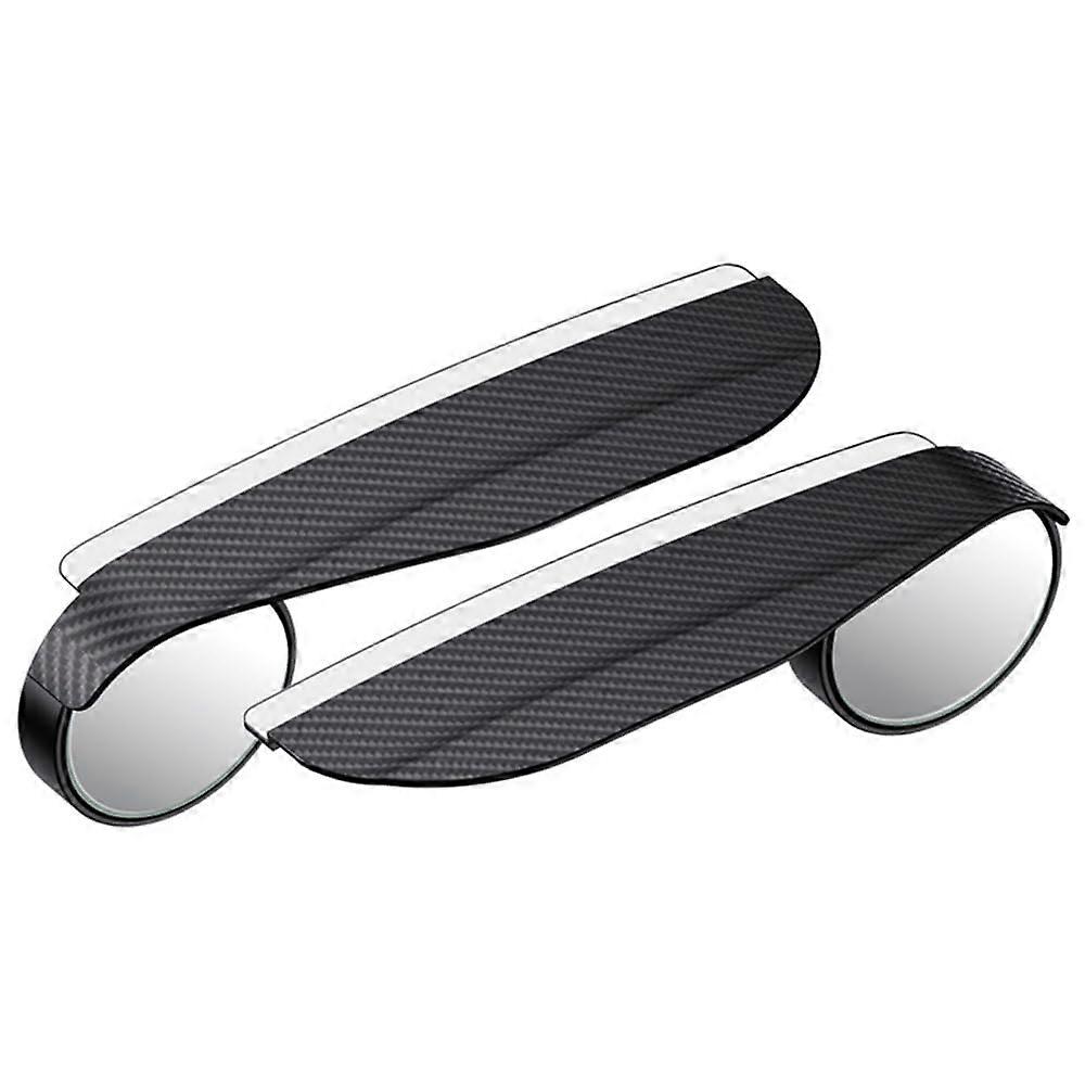 Rearview Blind Spot Mirror, 2Pack, 360Degree Adjustable, Rain Eyebrow, Universal Car Accessory