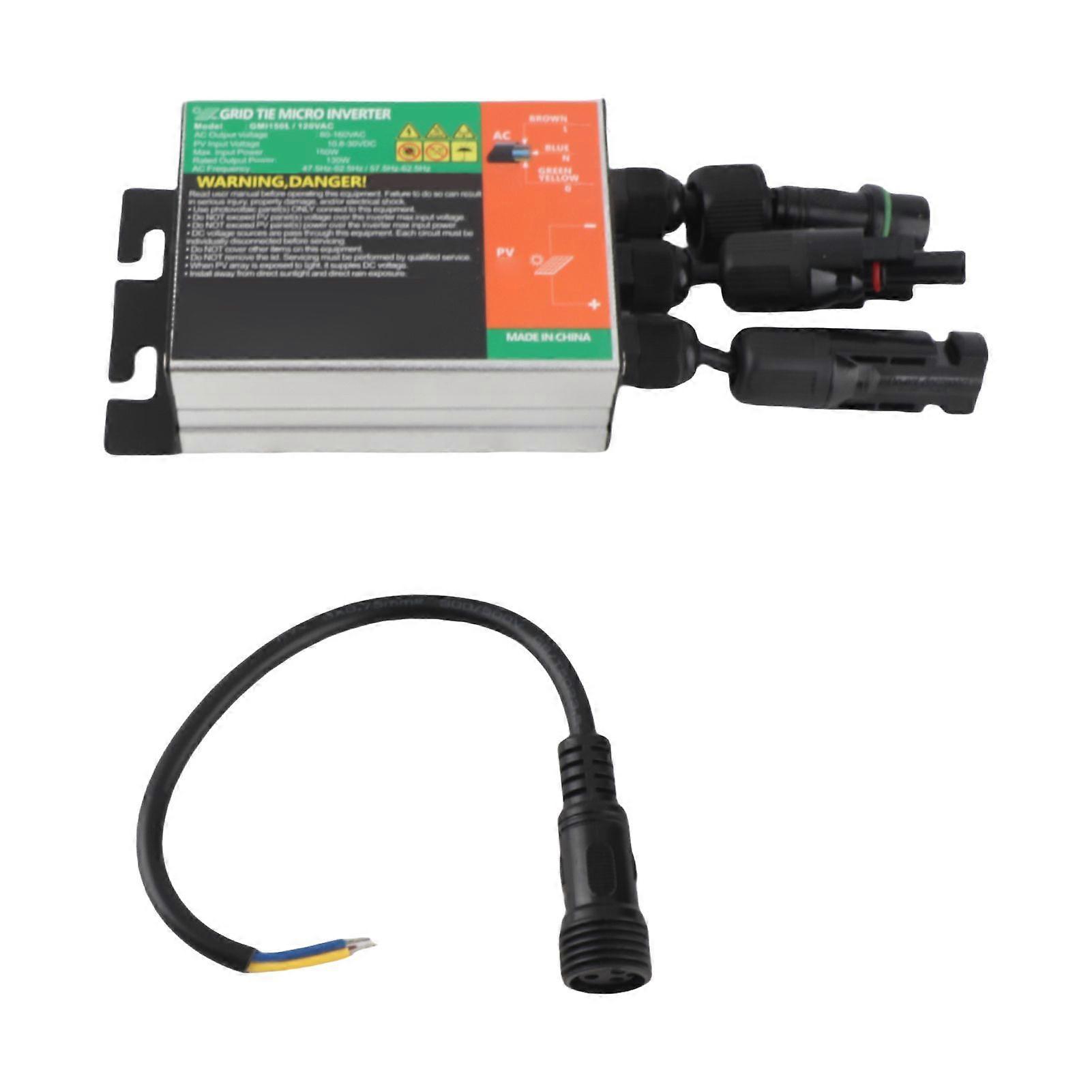 MPPT Solar Grid Tie Inverter Pure Sine Waving Aluminium Alloy Micro Solar Grid Tie Inverter AC120V 150W