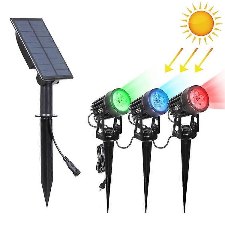 3W One for Three Solar Spotlight Light Control Induction Lawn Lamp (RGB Cyclic Fixation)