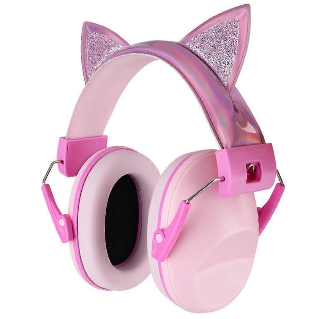 Hearing Protectors For Sleep 28dB Noise Cancelling Ear Muffs Sound Blocking Pink Kitten For Kids Teens