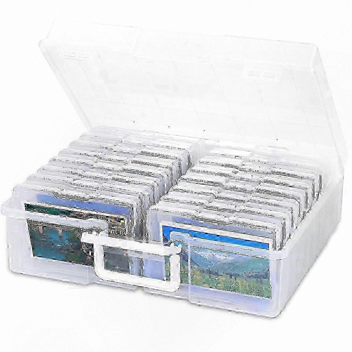 Storage Box with 16 Compartments for Photos and Keepsakes Organization