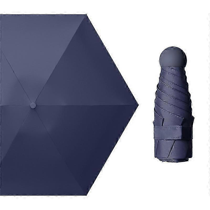 Mini Folding Travel Umbrella - 8 Umbrellas Small UPF50+ UV Protection for Sun and Rain with Capsule Box--