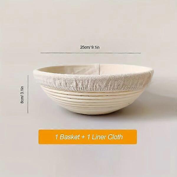 Bamboo woven bread proofing basket, 1 piece, even fermentation and non-stick dough