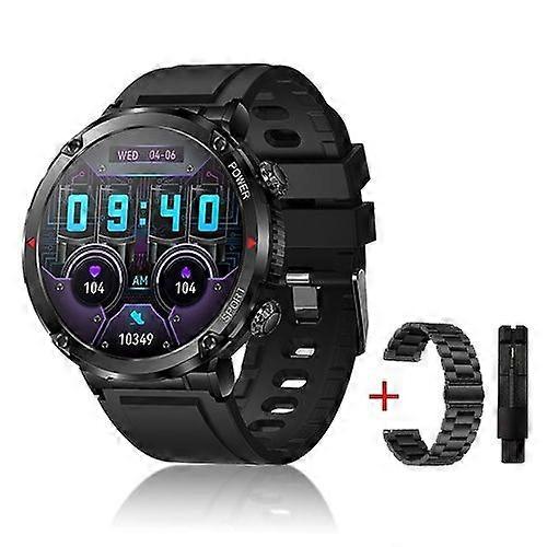 Military Smartwatch Bluetooth Call with 600 mAh - Black
